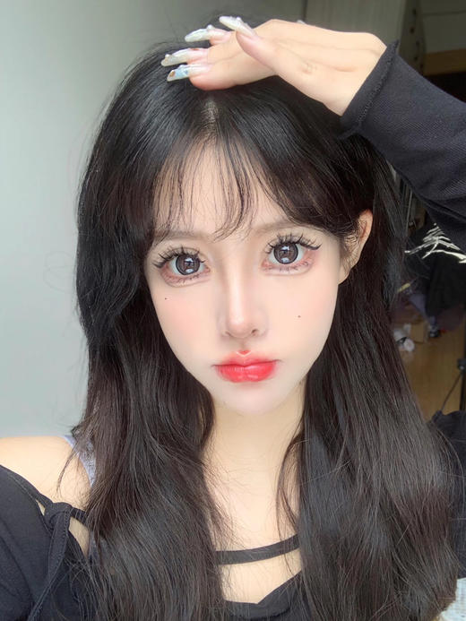 【本店实拍】狗狗眼摩尔糖系列偏大着色-黑/蓝/绿灰/巧/棕/粉-14.5mm 【年抛 度数0-1000度 含525/575 】 商品图9