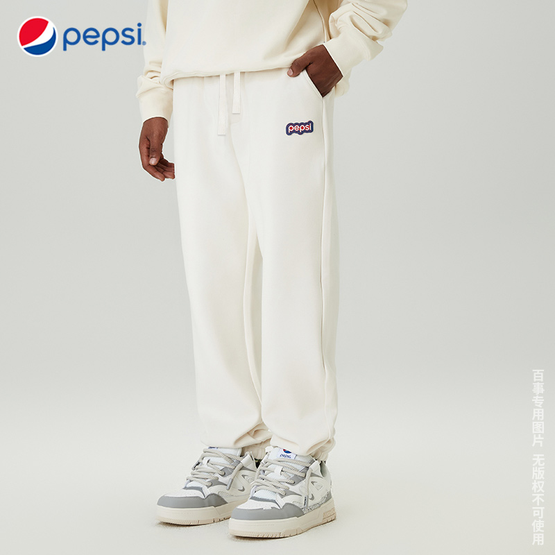 Pepsi百事  新款情侣运动休闲宽松百搭时尚潮流防风颗粒绒卫裤
