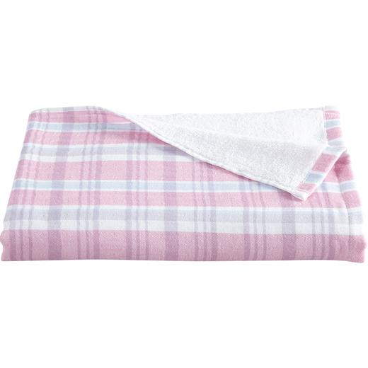 多喜爱Dohia浴巾纯棉澡巾浴巾柔棉浴巾140*70cm单条装 柔棉红色格纹 商品图4