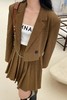 amadella 短款咖色西装外套百褶短裙套装 13803 商品缩略图2