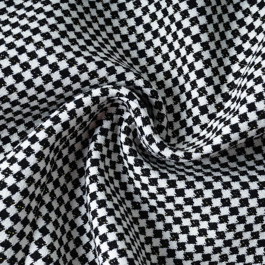 米思阳2026春季新款复古小香风短外套千鸟格拼接宽松女士上衣0062 商品图3