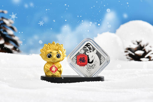 2024年贺岁银质纪念币  8克银币 商品图2
