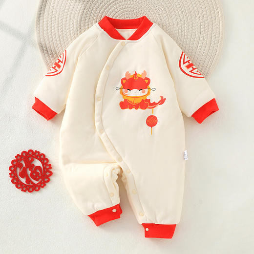 【15款】新生儿衣服卡通全棉无骨婴儿连体衣120g夹棉秋冬宝宝外出爬服哈衣 商品图11
