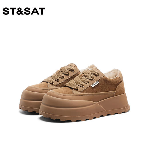 星期六厚底加绒包头休闲板鞋SS341121N6 商品图1