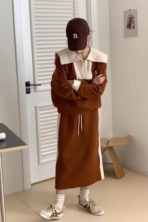 HAYES 海军领学院风卫衣半裙套装 17171 商品图0