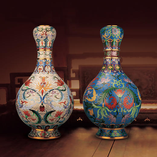 《一路连升》珐琅对瓶 商品图0