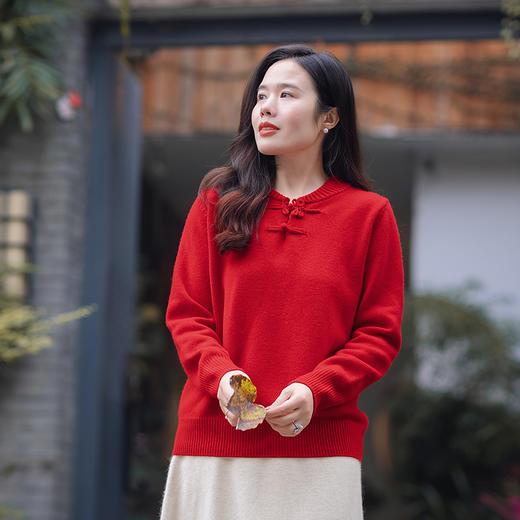 【现货】国风新中式中国结新年味儿毛衫 商品图0