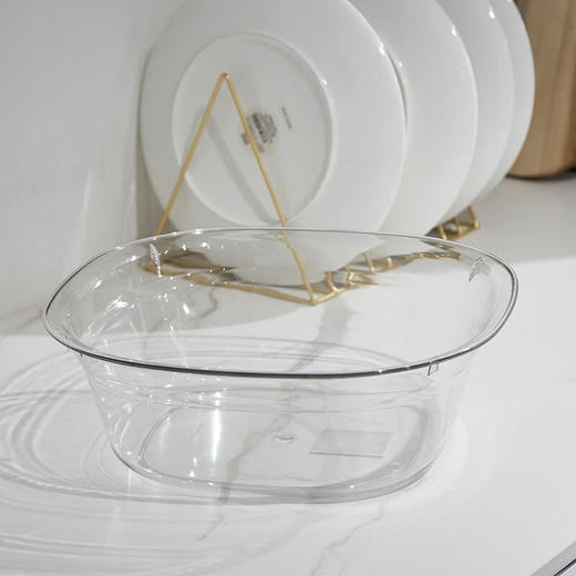 PET透明脸盆L 透明 商品图0