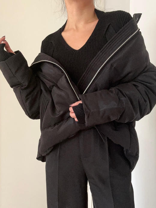 WDC02-1121-1  JUNLI黑色拉链鹅绒服  [   ] 商品图8