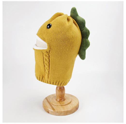 宝宝帽子保暖围脖婴幼儿童针织加绒帽护脸耳头套可爱男女户外防寒 商品图5