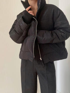 WDC02-1121-1  JUNLI黑色拉链鹅绒服  [   ]