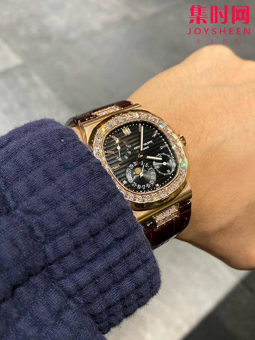 GR百达翡丽Patekphilippe运动系列鹦鹉螺5724霸道总裁 PP5724GR“钢王之王” 男士机械腕表 商品图7