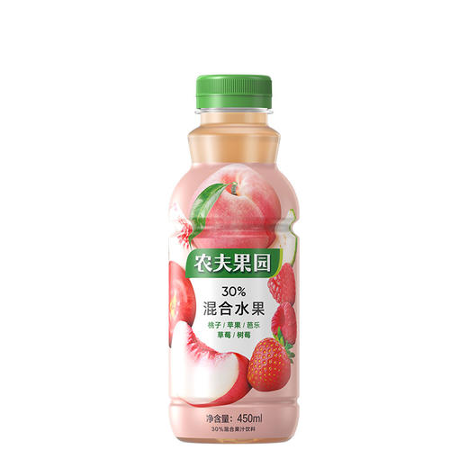 农夫果园 30%混合果汁饮料 450ml*15瓶 桃子&苹果&芭乐&草莓&树莓 包邮 商品图2