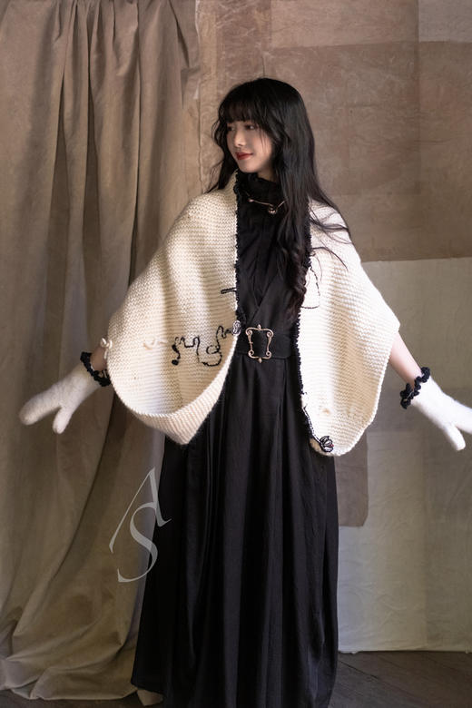 Daniela Gregis  奶白手织羊毛手套 商品图2