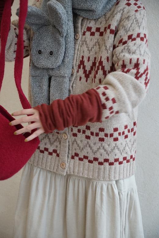 ALBUM DI FAMIGLIA 女士长款羊绒手套袖套 商品图3