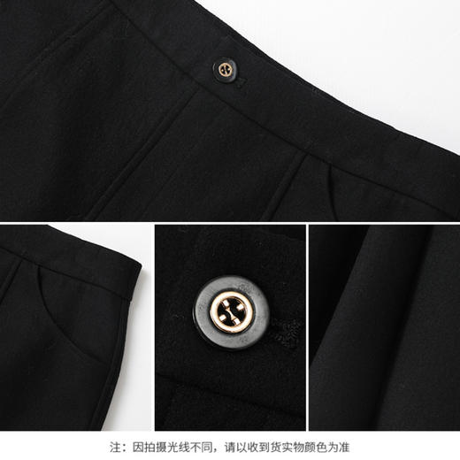【商场同款】CNS4078“暮色光影半裙”A字版型 纯羊毛挺括质感有型 口袋元素休闲时尚 通勤半身裙 商品图10