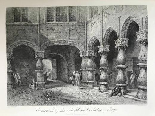 约19世纪后期 欧洲风景图集（卷5） 数百幅版画插图 真皮精装大16开 商品图8