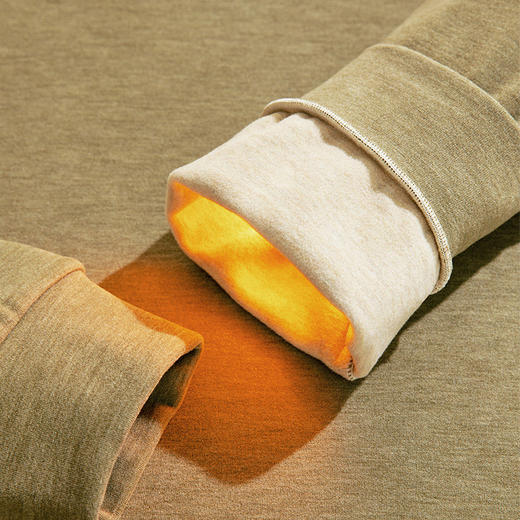 柒牌秋冬男士羊毛蚕丝长袖卫衣保暖内衣运动套头圆领抑菌打底上衣	125F70030 商品图2