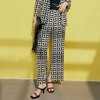 EITIE爱特爱春季新款撞色几何图形印花裤子7305004 商品缩略图2