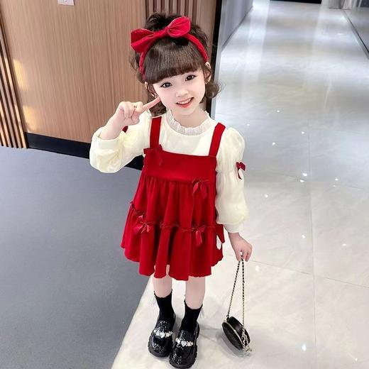 【洋气新装，韩版拜年服】活力春秋，洋气不凡。女童新款连衣裙，彩色斑斓，如童话般美丽。拜年火爆热卖，小公主们的心头好！ 商品图4