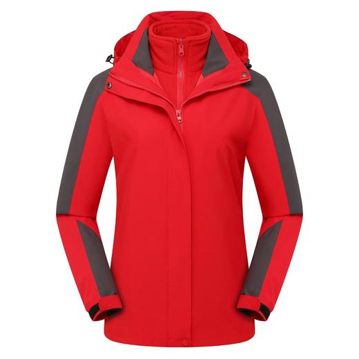 冬季新款户外冲锋衣男女两件套三合一可拆卸抓绒衣防风防水登山服 商品图1