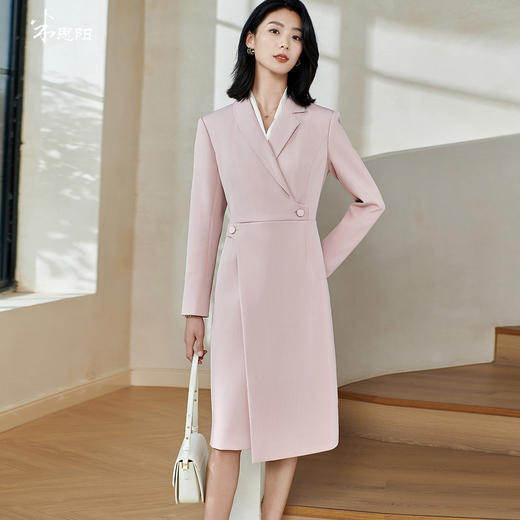 米思阳2026春季新款气质高级感修身连衣裙收腰西装正装裙子女0338 商品图2