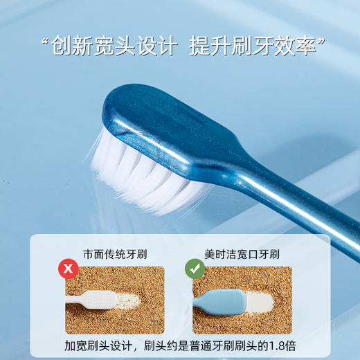 美时洁 雪绒丝宽口万毛牙刷   4支/板 商品图8