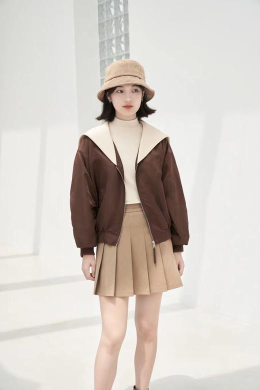 LNNNS 气质休闲款拼色飞行夹克外套 17165 商品图2