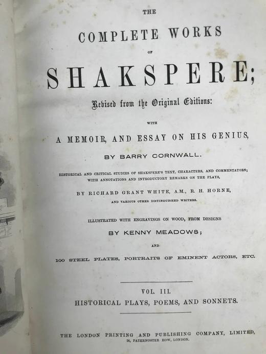 他把理查三世画成猪！约19世纪后期 莎士比亚作品集（历史剧与诗集） 肯尼·梅多斯数百幅版画插图 真皮精装16开 商品图2
