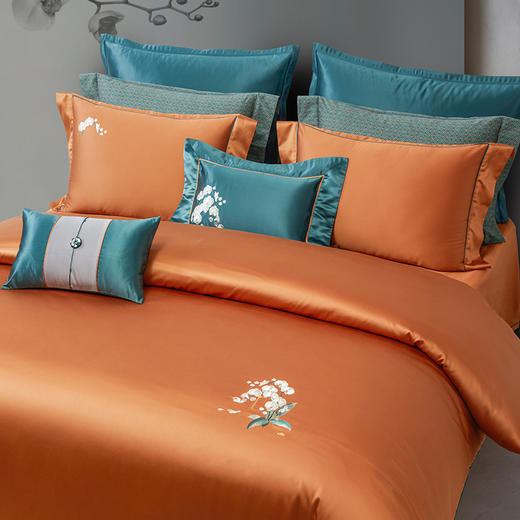 梦洁 长绒棉四件套   蕙质兰心 商品图0