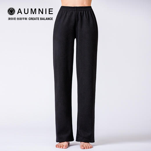 【AUMNIE】加绒条纹休闲阔腿裤 RIBBED HIGH WAIST WINTER FLEECE WIDE LEG SWEATPANTS 商品图2