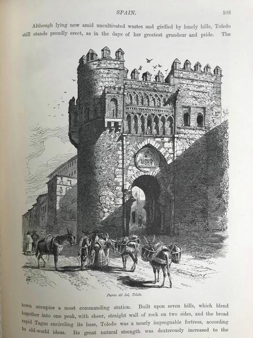 约19世纪后期 欧洲风景图集（卷4） 数百幅版画插图 真皮精装大16开 商品图12