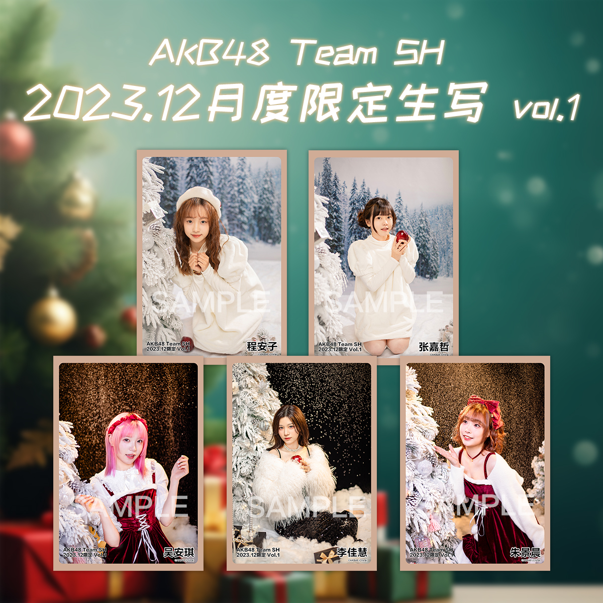 AKB48teamSH 12月度限定生写VOL.1/VOL.2/VOL.3/