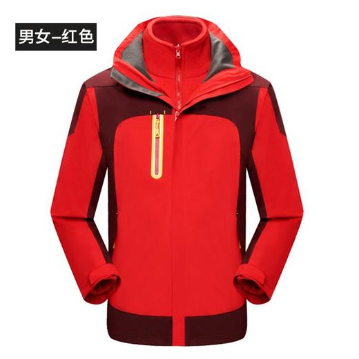 新款户外冲锋衣男女三合一两件套可拆卸登山服防风防水工作服 商品图4