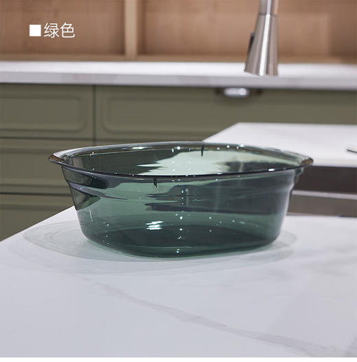 PET透明脸盆L 绿色 商品图2