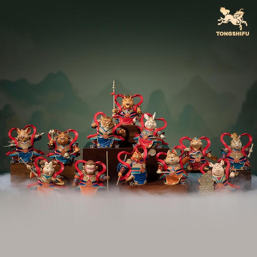 铜师傅 铜摆件《国风璀璨十二生肖》客厅桌面玄关摆件家居装饰品 商品图0