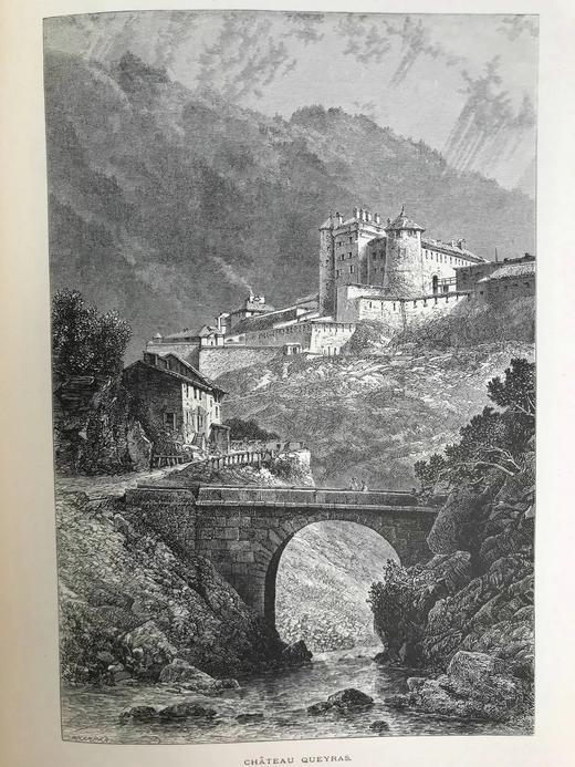 约19世纪后期 欧洲风景图集（卷4） 数百幅版画插图 真皮精装大16开 商品图8