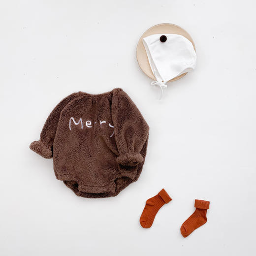 【拍下送帽子】2023婴儿秋冬装圣诞节婴儿连体衣长袖哈衣宝宝秋冬包屁衣 商品图2