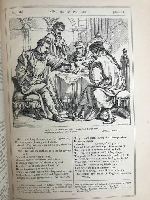 约19世纪后期 莎士比亚作品集（历史剧） 塞洛斯数百幅插图 真皮精装16开 商品图14