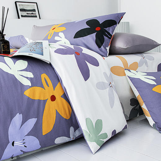 【梦洁】磨绒印花四件套 恋青春（被套200*230cm 床单230*250cm，枕套48*74cm ） 商品图8