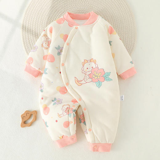 【15款】新生儿衣服卡通全棉无骨婴儿连体衣120g夹棉秋冬宝宝外出爬服哈衣 商品图7