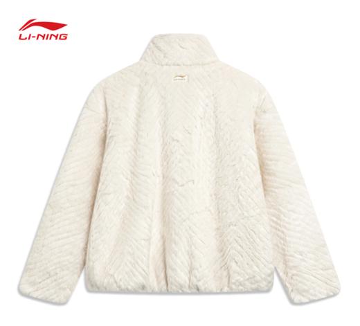 【S/M/L/XL断码】李宁日进斗金系列女子宽松仿皮草短外套AJDU002【库存有限，如无货将做退款，介意慎拍！】 商品图1