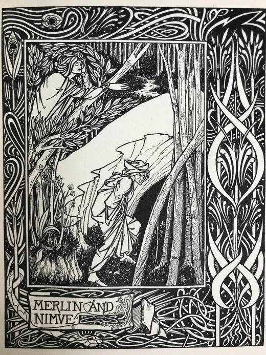 含藏书票！限量1500套1893-94年 马洛礼《亚瑟王之死》（全2卷） 比亚兹莱数十幅经典插图 漆布精装16开 商品图7