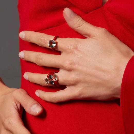 北京仓｜ROSSO PREZIOSO-CHAIN UP-挚爱红 珐琅 戒指［意大利设计师］ 商品图1