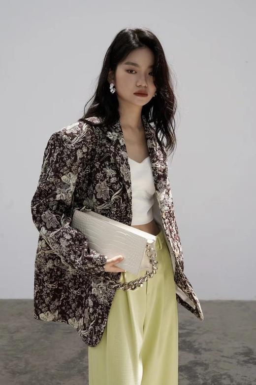 Kai & Kiera 复古个性提花西装外套 17181 商品图0