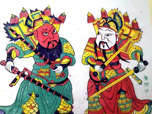 老河口木版年画（秦琼和尉迟恭门神） 商品图0