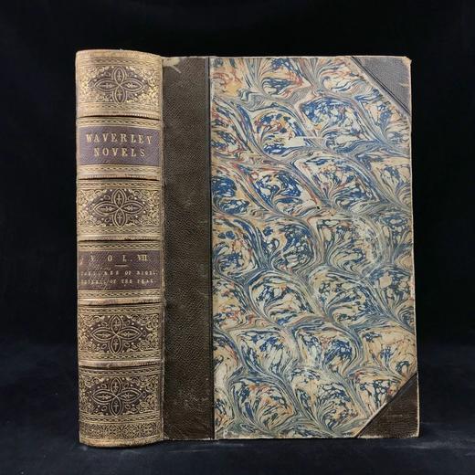 1845年 司各特《奈杰尔的命运/贝弗利尔·皮克》 数十幅版画插图 真皮精装16开 商品图0