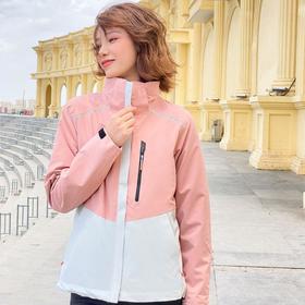 新款户外冲锋衣男女款两件套三合一防风防水登山服抓绒衣外套