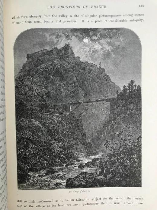 约19世纪后期 欧洲风景图集（卷4） 数百幅版画插图 真皮精装大16开 商品图7