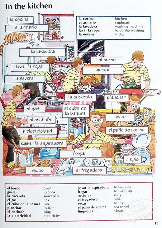 【中商原版】少儿学西班牙语 入门词典 附线上发音查询 西班牙文原版 Spanish Dictionary for Beginners Francoise Holmes 商品图6
